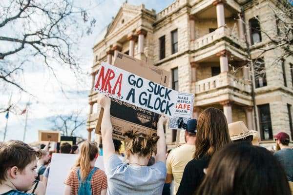 A protest for the human rights on street