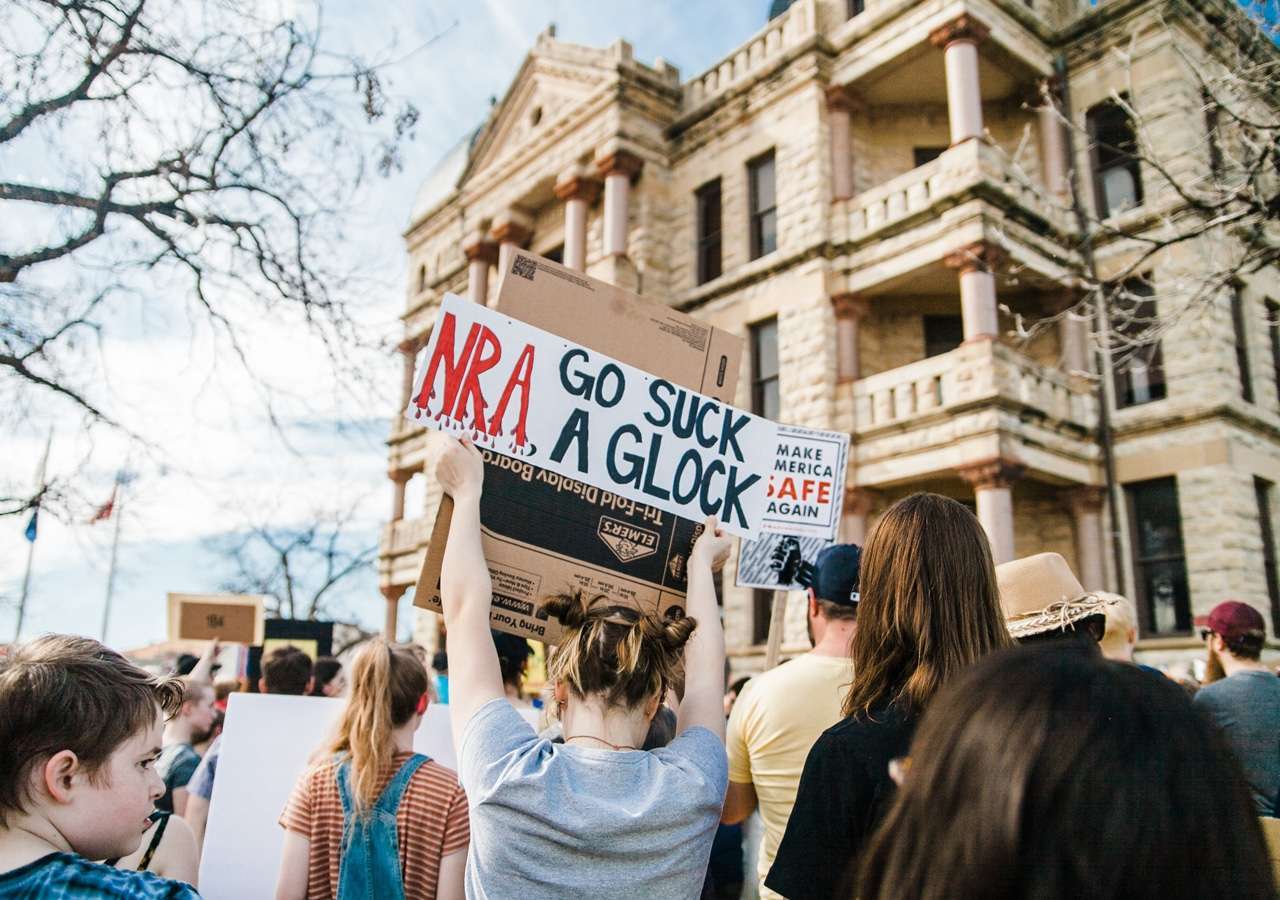 A protest for the human rights on street