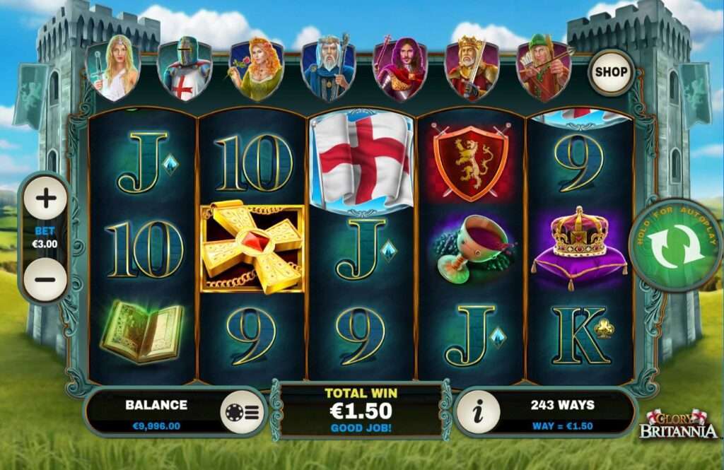 Simboli Glory and Britannia Slot Machine