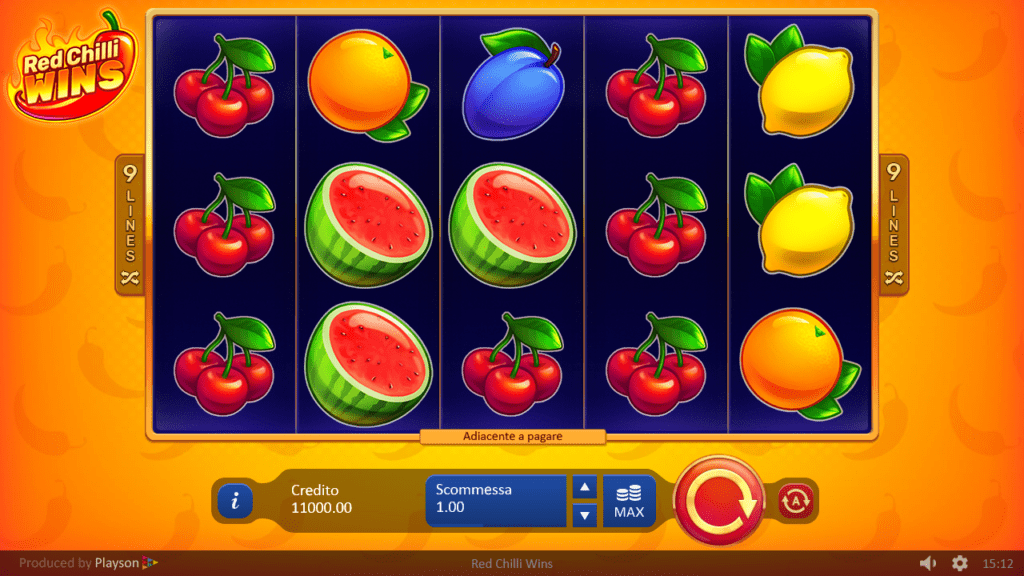 simboli Red Chilli Wins Slot Machine