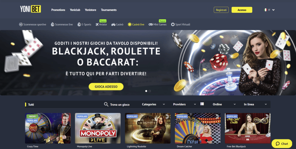Yonibet Casino Live