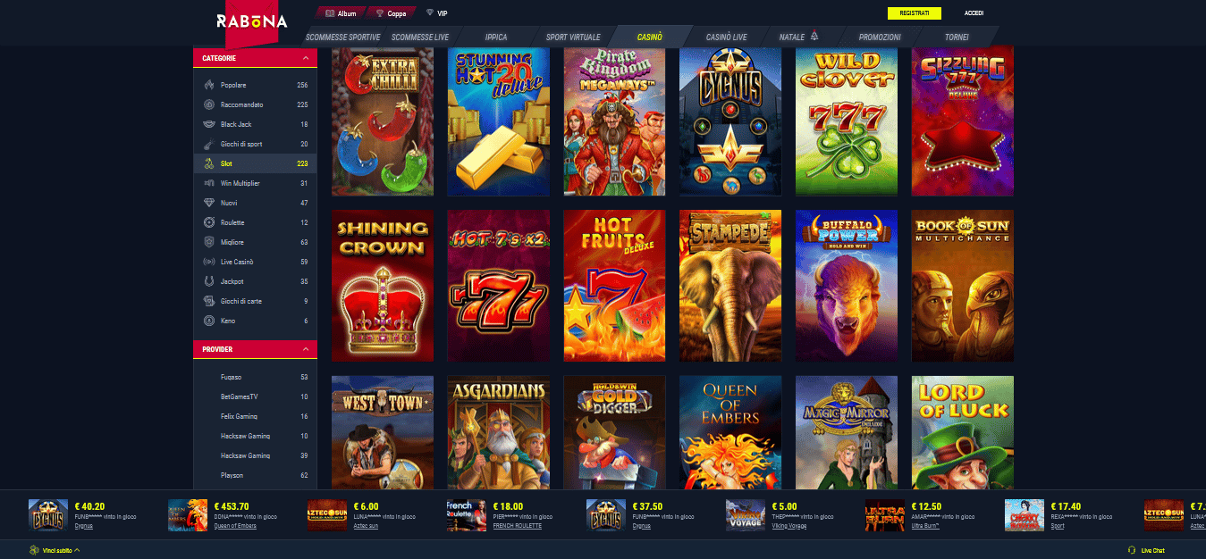 Casinò senza deposito stranieri: lista migliori siti online
