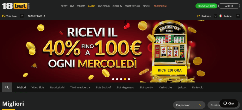 promozione 18bet Casinò online