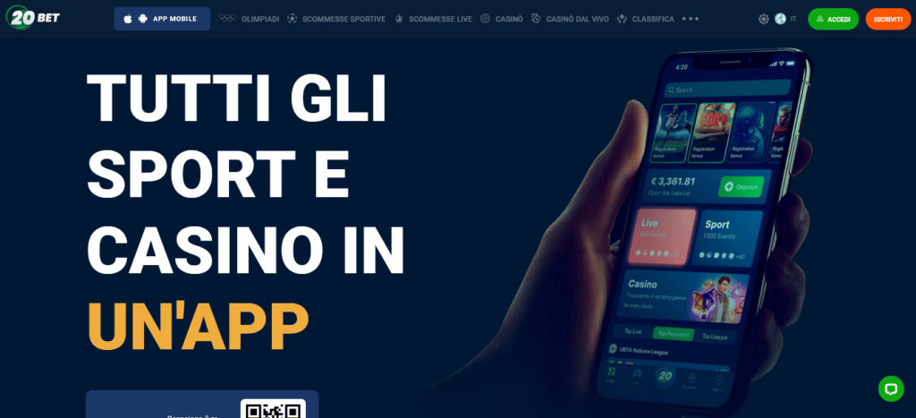 App 20Bet Casinò online