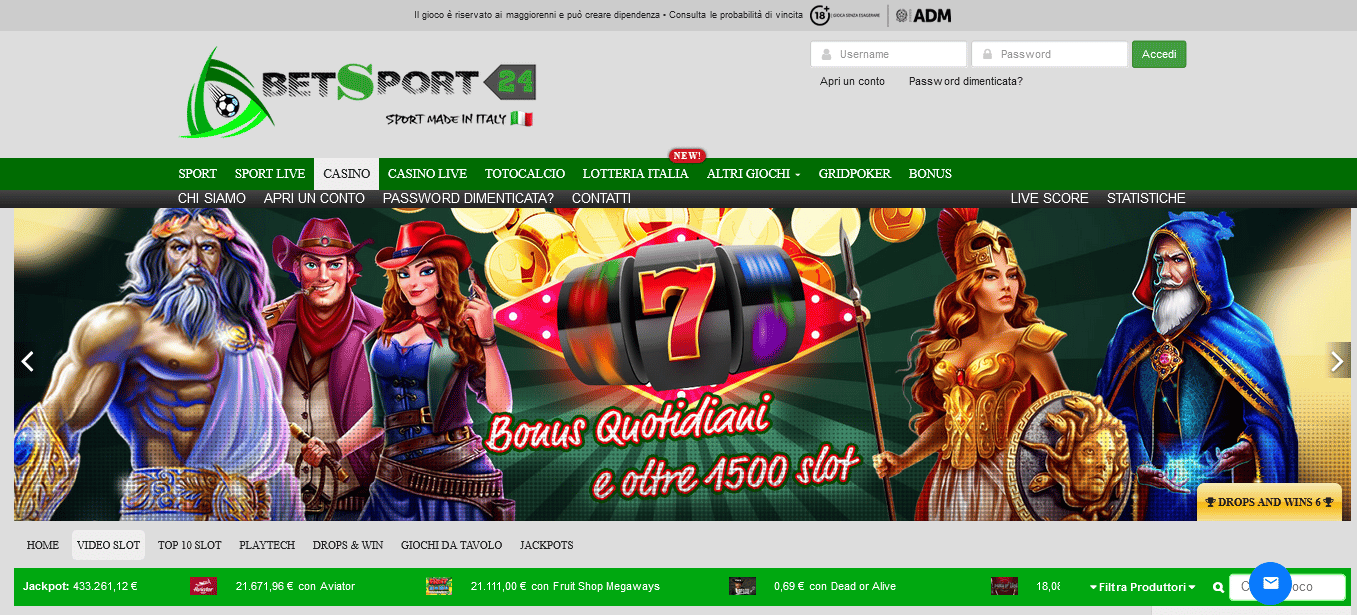 Betsport24 Casinò Online: Recensione e Bonus