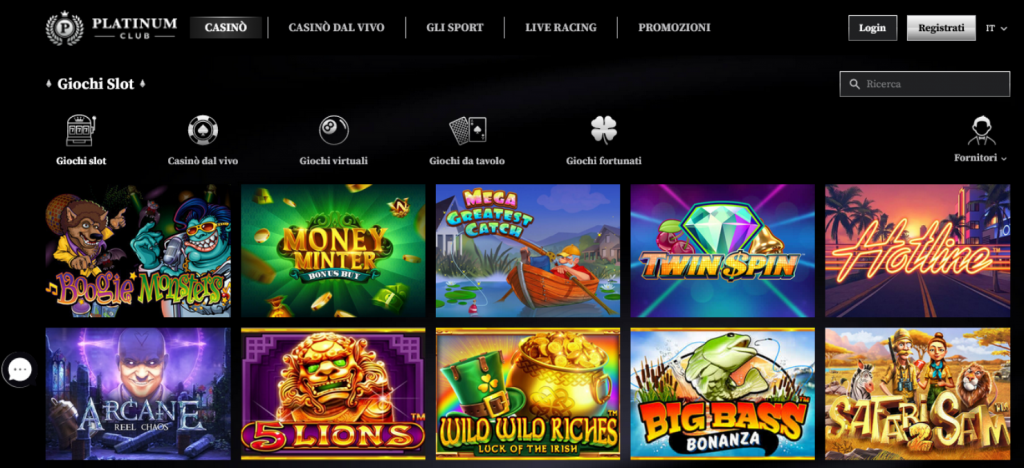 Giochi Platinum club VIP Casinò