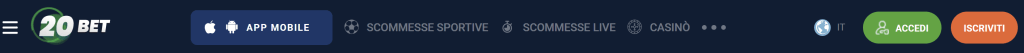 20Bet scommesse