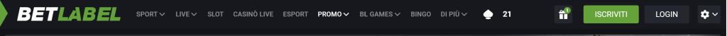 Betlabel casino non AAMS Betlabel non AAMS fino a 1500€ di bonus